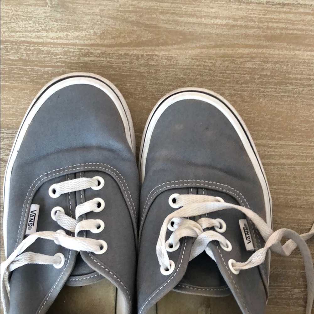 Vans Authentic Lace Up Grey Blue Sneaker, 5.5/7